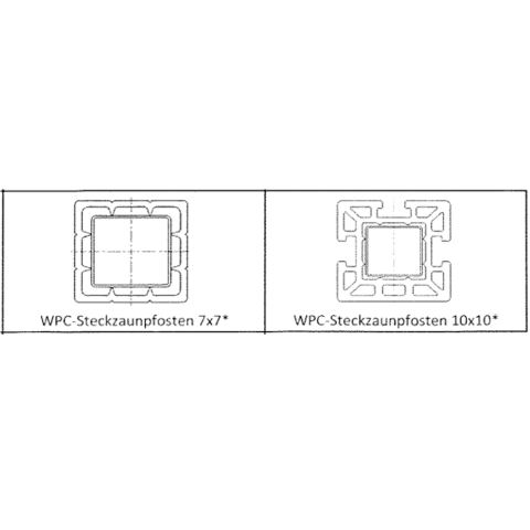 Groja Konsole GJ 45 fr WPC-Steckzaunpfosten 7x7 und 10x10cm