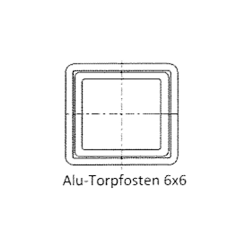 Groja Konsole GJ 47 fr 6x6cm Alu-Torpfosten