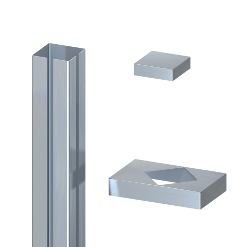 System Eck-Klemmpfosten Ummantelungsset 195cm