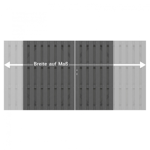 Doppeltor Jumbo WPC anthrazit 2037 H:179cm, Sonderbreite