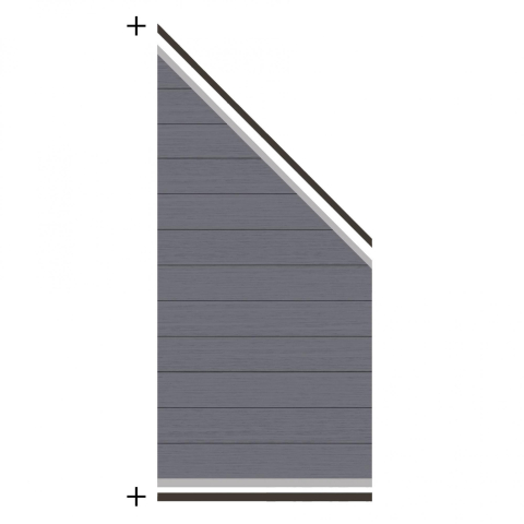System WPC Zaunfeld-Set anthrazit 2820 184-94x89cm