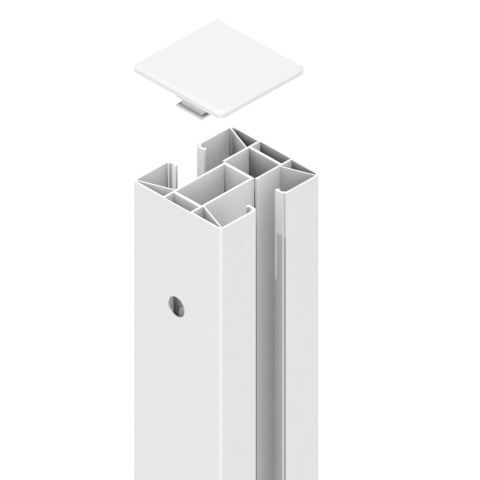 System Klemmpfosten 4600, wei 105cm