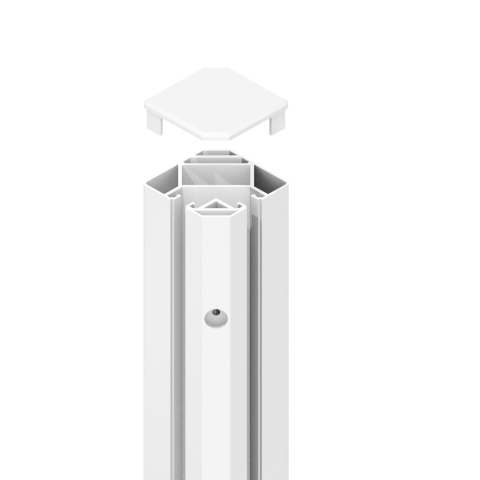 System Eck-Klemmpfosten 4604, wei 193cm