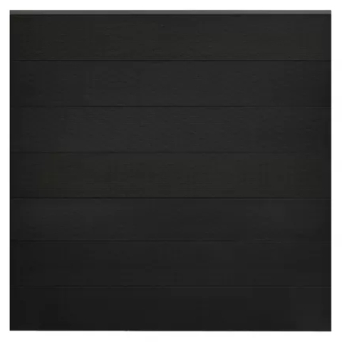 GrojaSolid Grande BPC Steckzaun-Set 180x180cm - schwarz co-extrudiert- Alu-anthrazit DB703