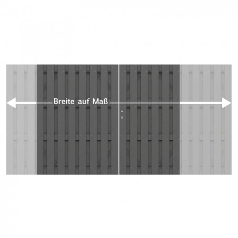 Doppeltor Jumbo WPC Alu Design anthrazit-anthrazit 4586 mit E-Antrieb H:179cm, Sonderbreite