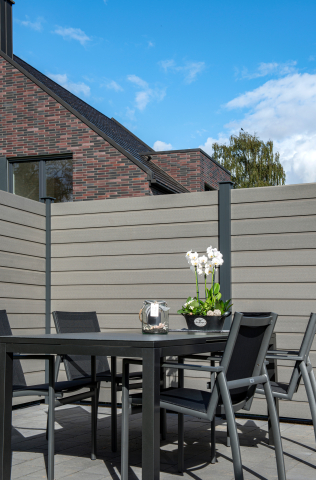 Osmo Multifence Steckzaun Grundelement Hellgrau 180x186cm