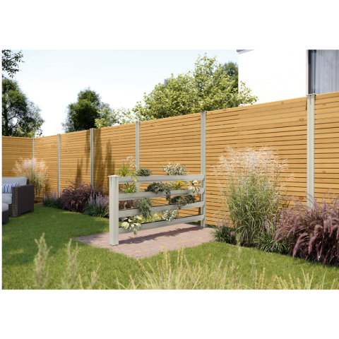 Osmo Green Fence Pflanzrinne Aluminium eloxiert 10x10x94 cm